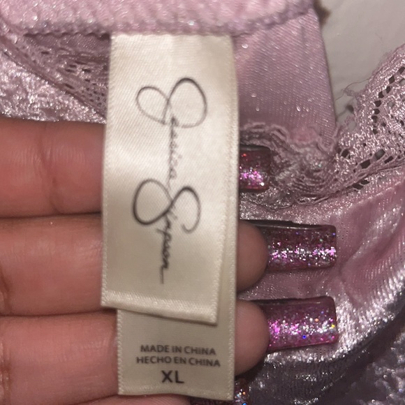 XL jessica simpson pink velvet halter top - Picture 4 of 4